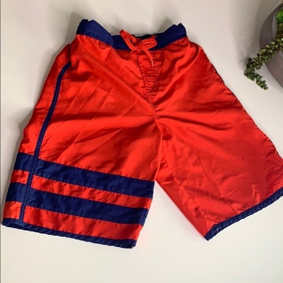 Smith’s American Boy Swim Trucks red and blue navy boy size large board shorts - Picture 1 of 7